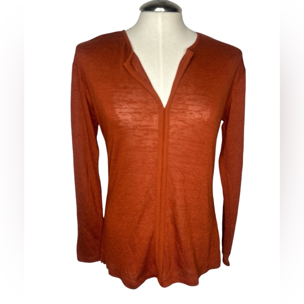 Anthropology Sanctuary Women's Split Neck Long Sleeve Knit Top Size S NWOT